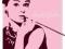 Audrey Hepburn z papierosem - plakat 61x91,5cm