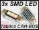 CAN BUS Rurka Led 36 mm 3xSMD C5W C10W Tablica