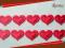Serduszka czerwone tłoczone  __  WZ-13