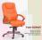 Fotel biurowy OSKAR pomarańczowy i czarny HALMAR