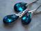 SWAROVSKI - ELEGANCKI KOMPLET 3 cz. - BLUE - NOWY SWAROVSKI - ELEGANCKI KOMPLET 3 cz. - BLUE - NOWY