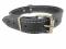 Obroża czarna 2 cm. Skóra nat.! Podwójna!