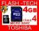 4GB TOSHIBA karta 4 GB micro SDHC class 4+SD ada