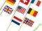 FLAGI DO KORECZKÓW EUROPA 144 szt WYKAŁACZKI PIKER