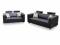 Zestaw: sofa JONAS 3+2 nierozkł.  S728- czarny