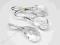 komplet SWAROVSKI migdał CRYSTAL 16mm STUDIO DIN