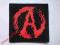 ANARCHIA  -  naszywka, sitodruk ! punk rock