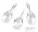 KOMPLET SREBRNY SWAROVSKI MIGDAŁ 22 mm CRYSTAL