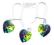 SERCE SWAROVSKI KOMPLET HEART SREBRNY KOLORY HIT
