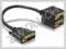 ADAPTER DVI-I (24+5) -> 2X VGA HD15 pin (65055)
