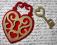 [AsHobby]Scrapki-KŁÓDKA /SERCE W CZERWIENI