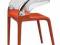 Krzeslo RING czerwono-pomarancz. DRIADE Starck