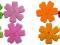 filcowe kwiatki na przylepiec, 8 sztuk