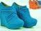 Buty botki KOTURNY platformy blue(a41511 f3 ) 37