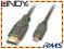 Kabel HDMI -micro HDMI (typu D) Lindy 41350- 0,5m