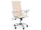 Obrotowy fotel biurowy PRESTIGE kremowy skóra TILT