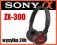 SONY SŁUCHAWKI MDR-ZX300 czerwone ORYGINALNE