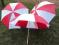 PARASOL BIAŁO CZERWONY DUŻY 131 CM BARWY NARODOWE
