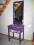 FIOLETOWY STOLIK Z LUSTREM  MALOWANY - DESIGN