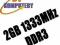 NOWA PAMIĘĆ DDR3 2GB 1333MHz PC10600