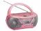 BOOMBOX BUSH CD MP3 RADIO RÓŻOWY /351D