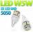 POSTOJÓWKA XENON LED W5W 5 SMD 5050 ŻARÓWKA Biała