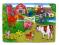 PUZZLE DREWNIANE UKŁADANKA Z UCHWYTAMI 30x22cm