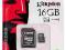Karta pamięci microSDHC 16GB + adapter KINGSTON