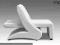 Leżanka Relaxi White Szezlong nowoczesne MODO