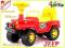CZERWONY JEEP JEŹDZIK Teddy Toys +SCHOWEK +KLAKSON