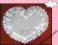 Szatka serce z haftem złotym do chrztu chrzest
