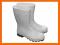 Buty GUMOWE KRÓTKIE - białe kalosze, gumowce