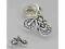 srebrny pins odznaka przypinka rower bicycle