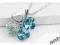 SWAROVSKI-PRZESLICZNY NASZYJNIK KONICZYNKA BLUE!!