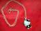 HELLO KITTY łańcuszek zawieszka wisior POSREBRZANY