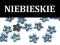 LIKWIDACJA__ Kwiatki akryl ____NIEBIESKIE _ 50 szt