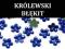 LIKWIDACJA Kwiatki akryl __KRÓLEWSKI BŁĘKIT 50 szt