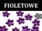 LIKWIDACJA__ Kwiatki akryl _____ FIOLETOWE_ 50 szt