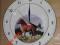 Zegar z motywem jeździeckim porcelana PREZENT