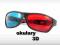 OKULARY 3D ANAGLIFOWE CZERWONO NIEBIESKIE /96
