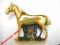Mosiężna figurka z koniem koń - Uroczy upominek
