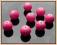 KULKI CHROPOWATE 10 MM 8 SZT RÓŻ AKRYL