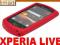 SOLID RED MOCNE ETUI XPERIA LIVE with WALKMAN + PT