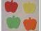 Scrapki * JABŁKO * 150szt  1,5cm