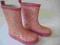 śliczne RÓŻOWE KALOSZE W SERDUSZKA 26