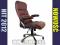 BRĄZOWY KRZESŁO FOTEL DO BIURA ELEGANCKI FV TANIO