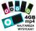 MINI odtwarzacz MP4 MP3 ładowarka słuchawki 4GB