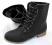 SZTYBLETY buty botki 08 sznurowane BLACK 36