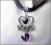 Swarovski Naszyjnik Serca Serduszka Amethyst