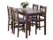 Zestaw JONAS stół i 4 krzesła w kolorze ciemnym